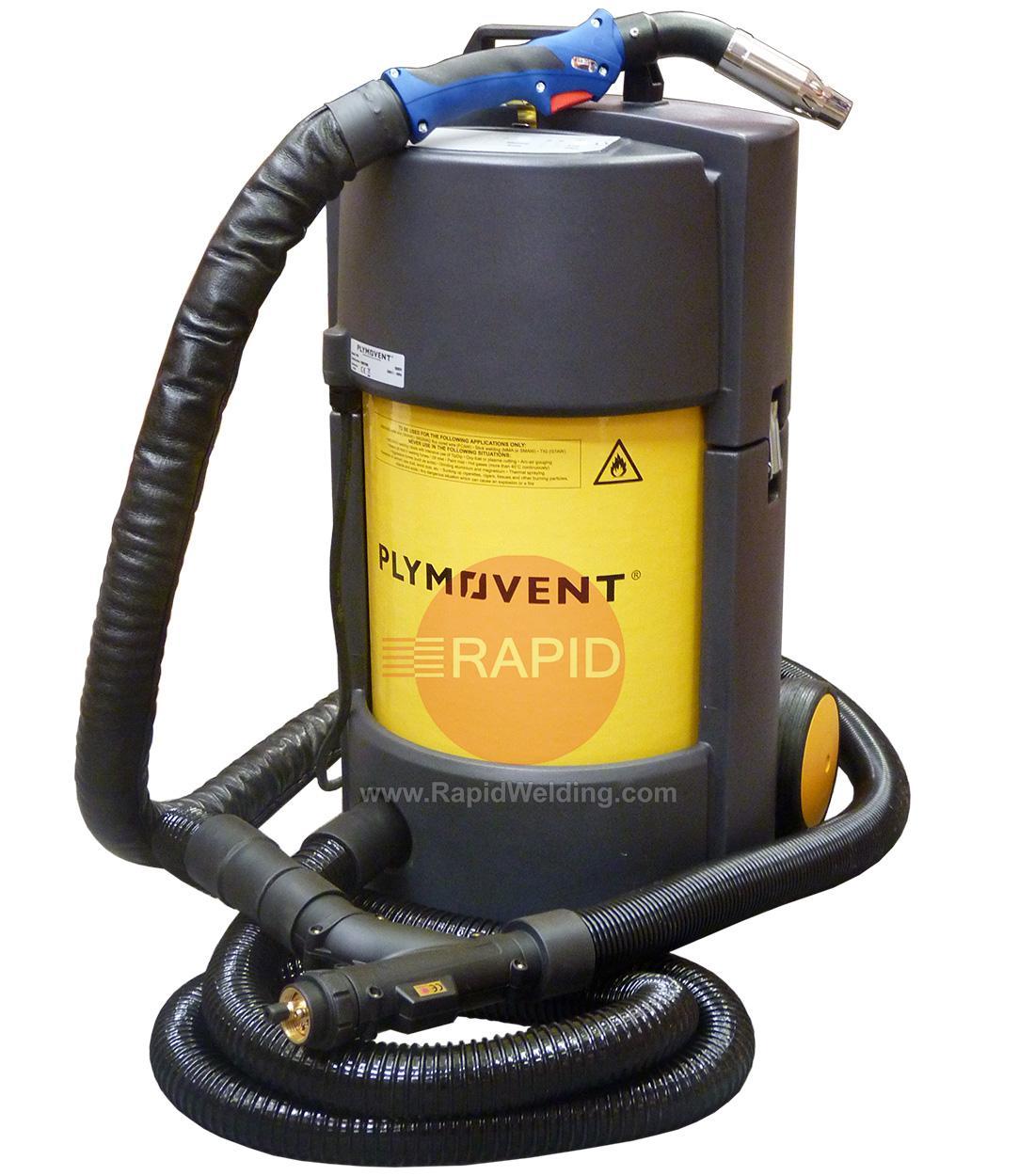 7603101400VP  Plymovent PHV-I (IFA W3) Portable Welding Fume Extractor 230v, with 4m Binzel RAB Grip 355 Air Cooled Mig Fume Torch