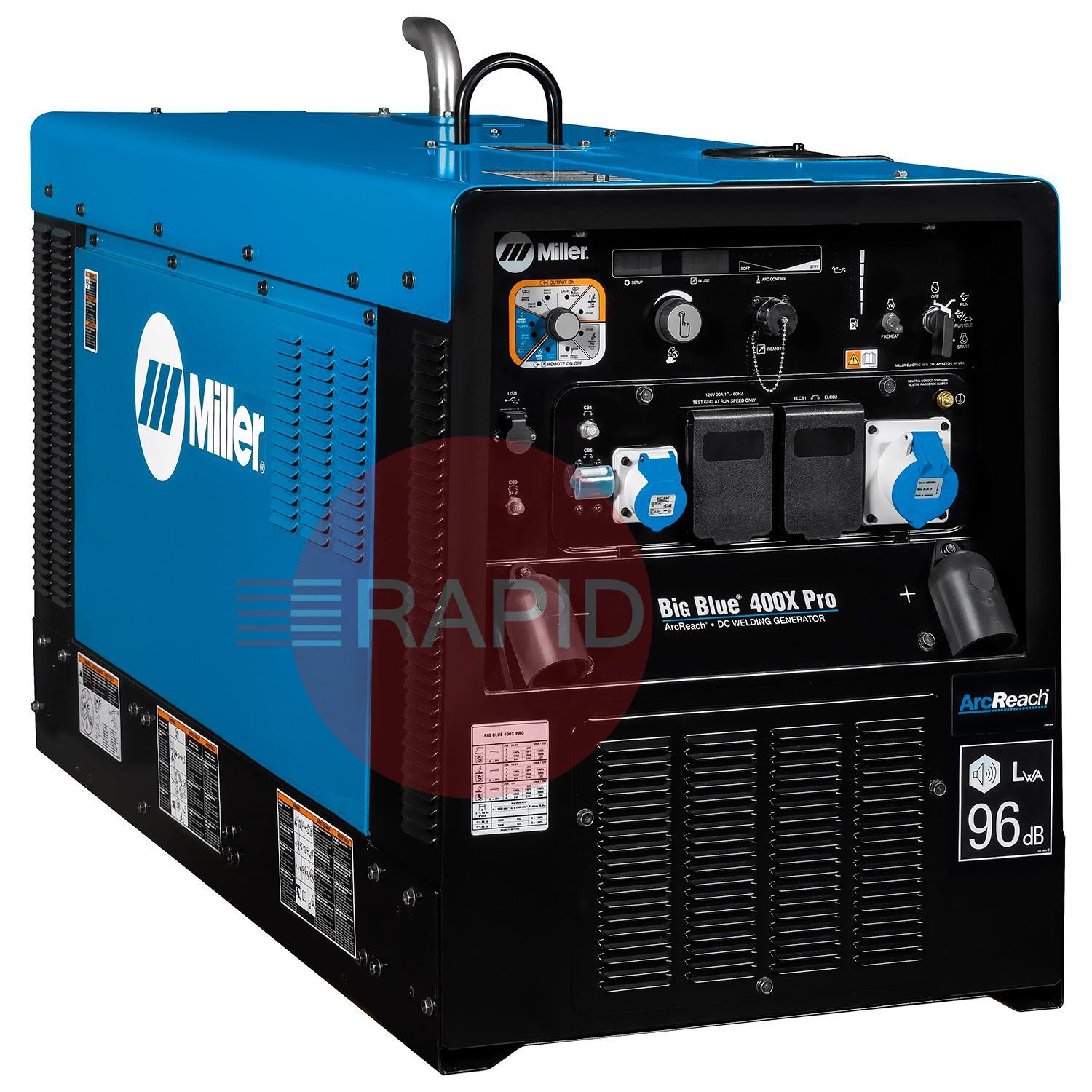 907732011  Miller Big Blue 400X Pro Kubota Diesel Engine-Driven Welder with ArcReach Technology