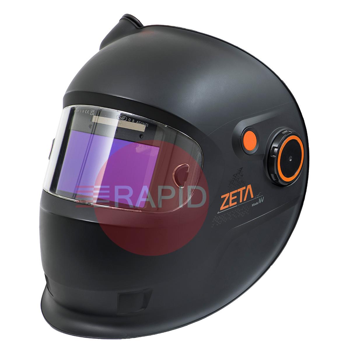 9873804  Kemppi Zeta Fresh Air W201 Auto Darkening Welding Helmet, Shades 8-12