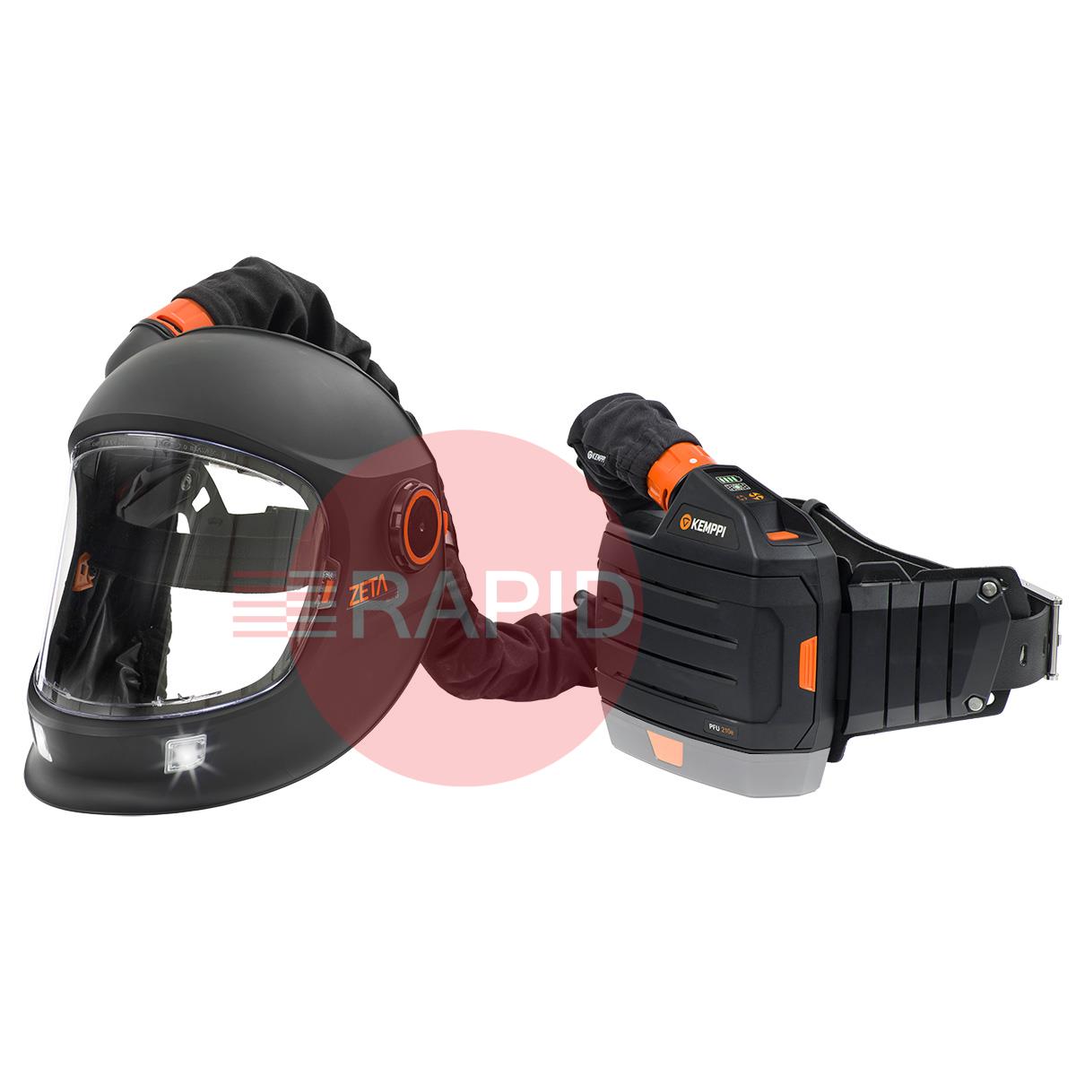 9873841  Kemppi Zeta Fresh Air G201X Grinding Helmet & PFU 210e PAPR System