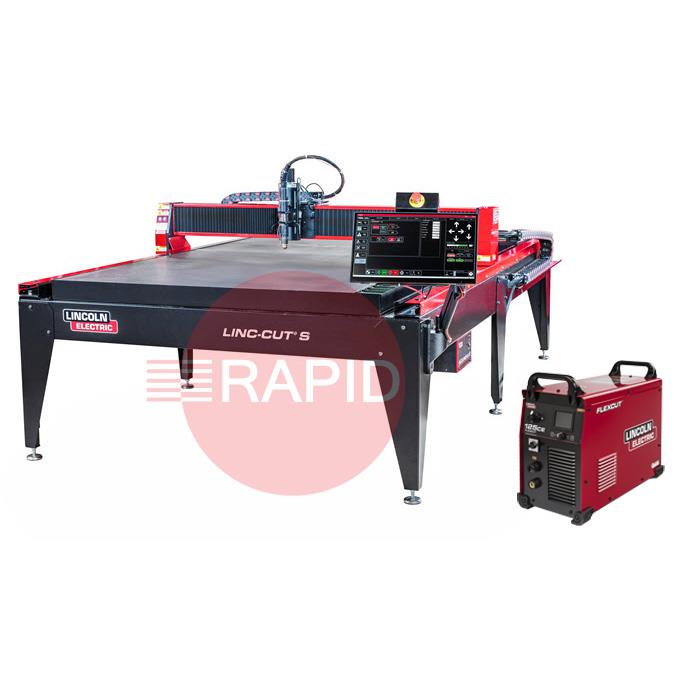 AS-CM-LCS1020WF125  Lincoln Linc-Cut S 1020W 3ft x 6ft CNC Plasma Cutting Table with FlexCut 125 CE Plasma Package