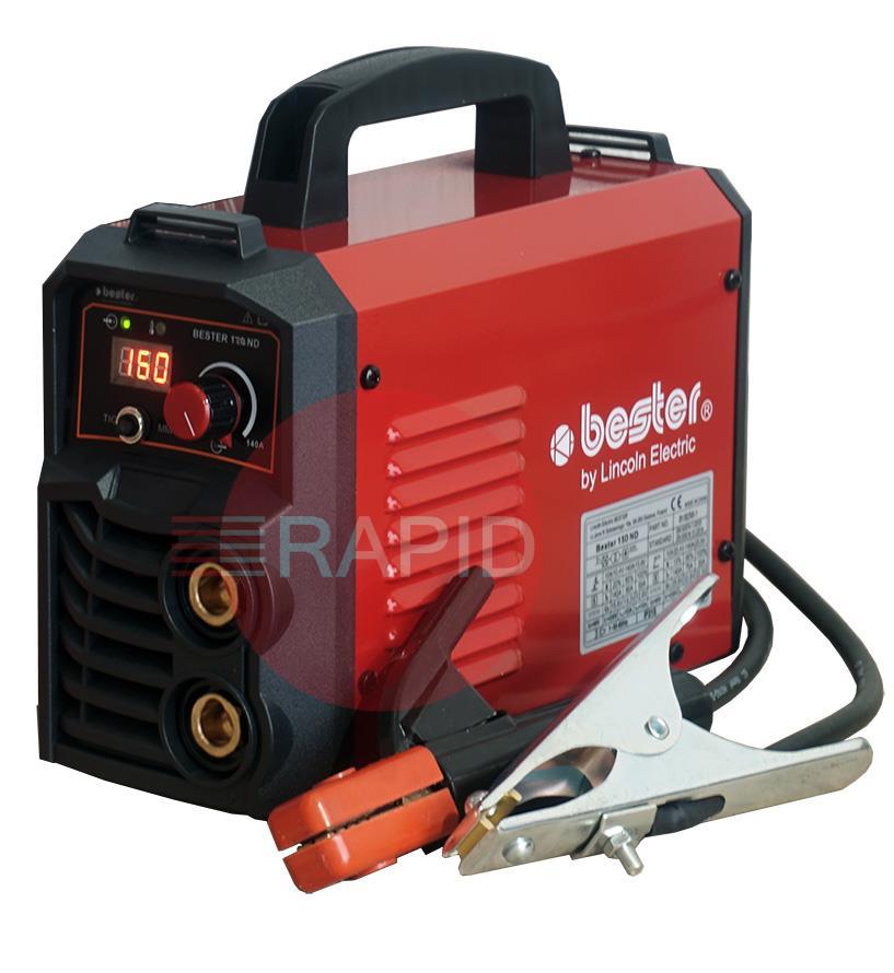 B18257-1  Lincoln Bester 170-ND MMA Inverter Arc Welder, with 3m Arc Leads - 230v, 1ph