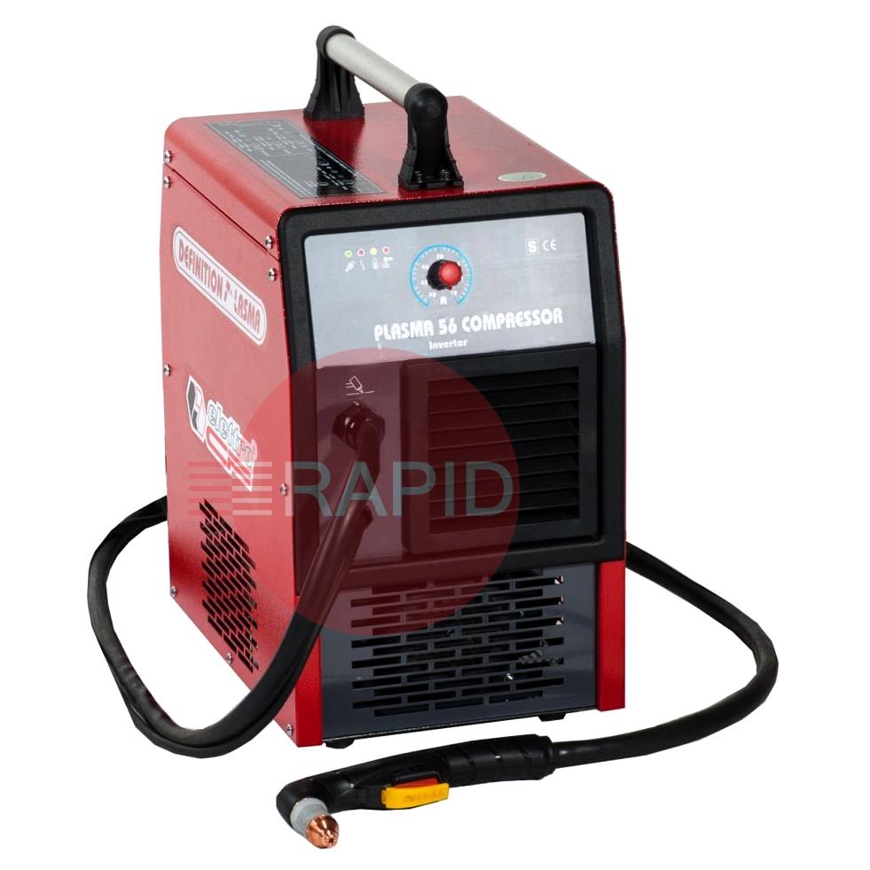 CAP00471  Elettro Plasma 56 Compressor Plasma Cutter with 4m Hand Torch, 415v 3ph