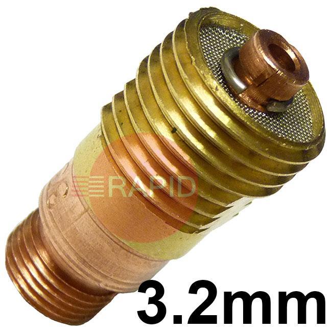 CK-4GL418  CK 4 Series 3.2mm Stubby Series Collet Body - Gas Lens