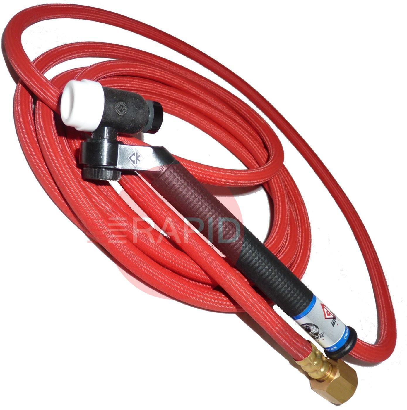 CK-FL1512SF  CK FlexLoc FL150 3 Series 150 Amp TIG Torch with 3.8m Superflex Mono Cable, 3/8 BSP