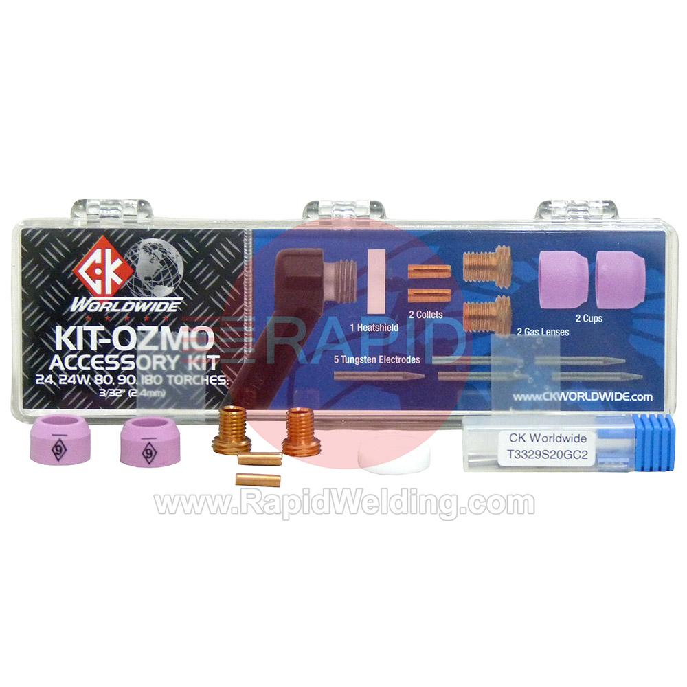 CK-KIT-OZMO  CK OZMO TIG Torch Accessory Kit for CK24, CK24W, CK80, CK90, CK180 (See Chart for Contents)