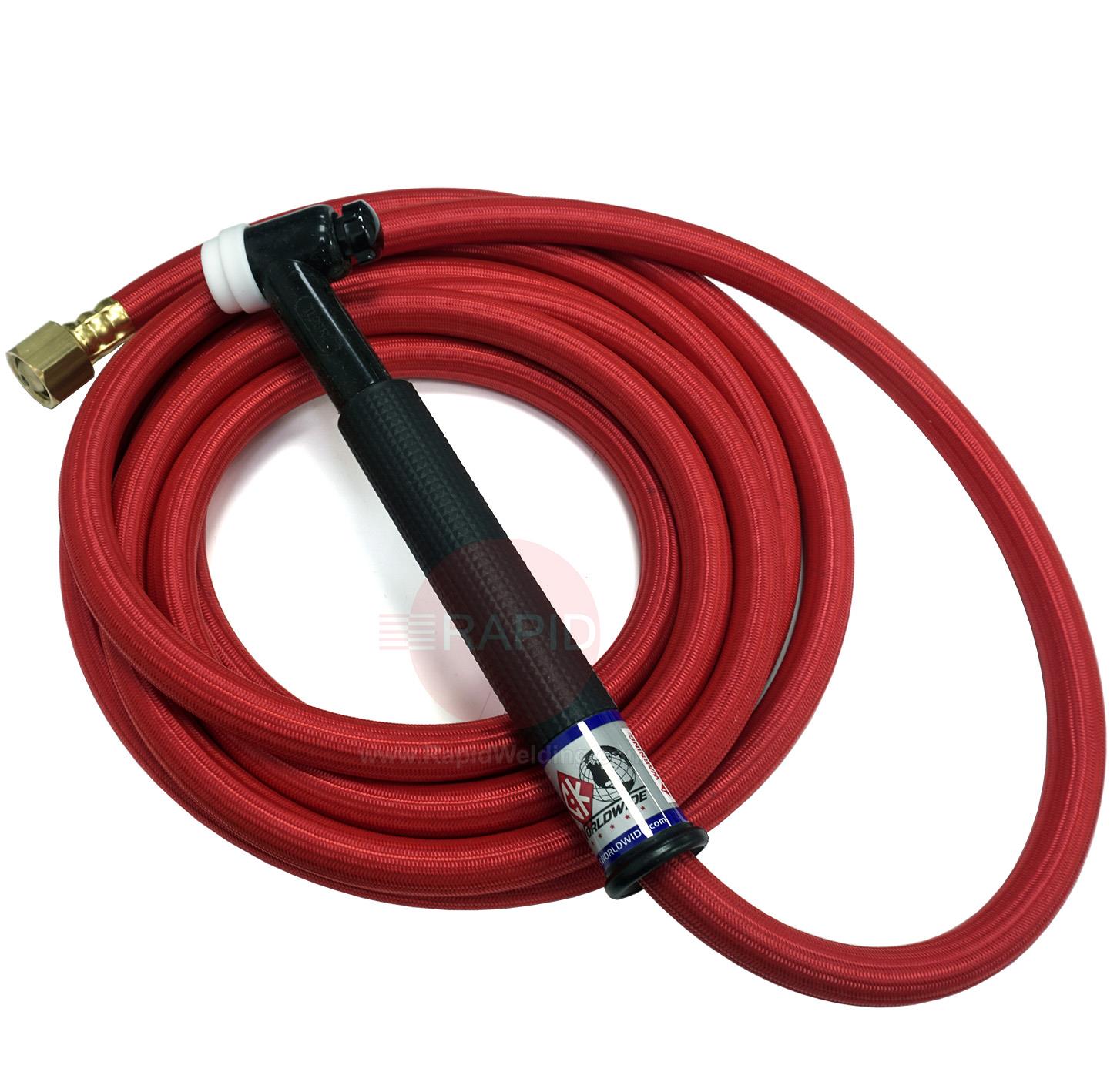 CK-TL2612RSFRG  CK Trimline TL26 Gas Cooled 200A TIG Torch, with 3.8m Superflex Cable, 3/8 BSP