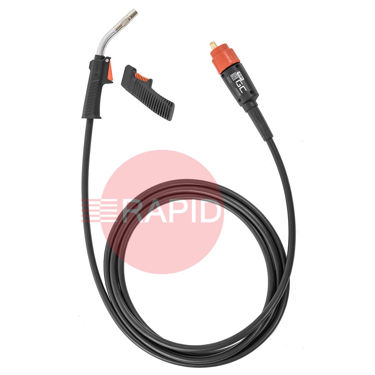 GC253G5  Kemppi Flexlite GC K3 253G Air Cooled 250A MIG Torch, w/ Euro Connection - 5m