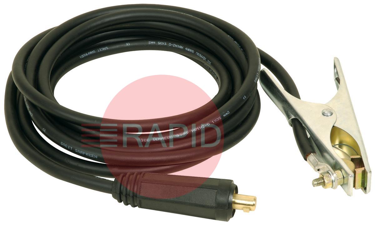 GRD-600A-95-5M  Lincoln Ground Cable with Clamp, 600A - 5m