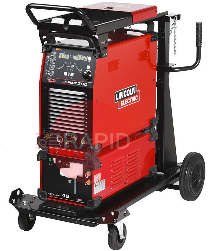 K12058-1WP  Lincoln Aspect 300 AC/DC Inverter TIG Welder Ready To Weld Water-Cooled Package - 230v / 400v, 3ph