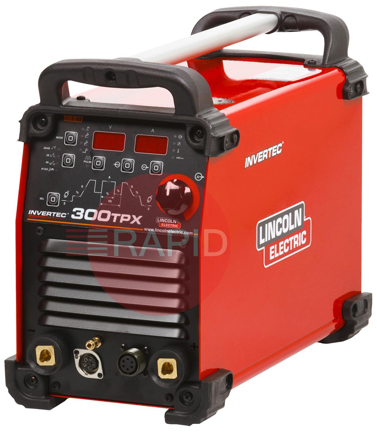 K12060-1  Lincoln Invertec 300TPX DC Inverter TIG Welder Power Source - 400v, 3ph