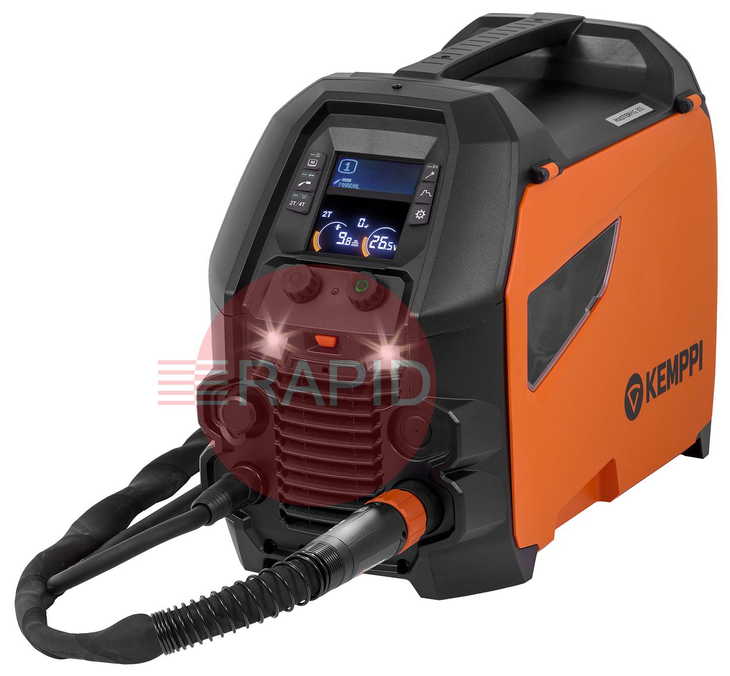 P501GX3  Kemppi Master M 353G MIG Welder Air Cooled Package, with GX 305G 3.5m Torch - 400v, 3ph