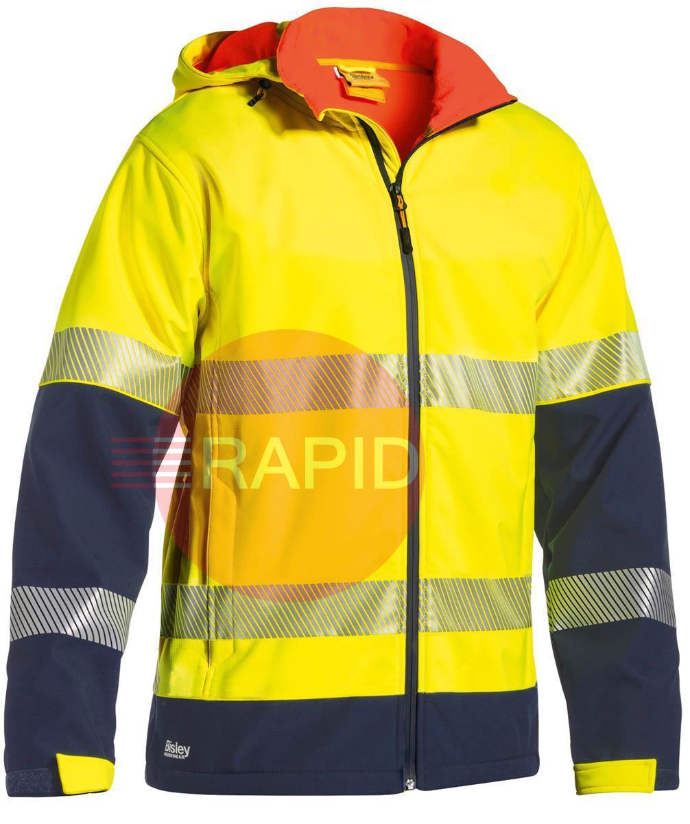 UKJ6934T_TT04  Softshell Ripstop Two Tone Hi-Vis Jacket