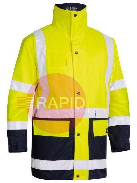 UKJ6975_TT05  Jacket Rain, Two Tone, 5 in 1, Long Sleeve, 300D