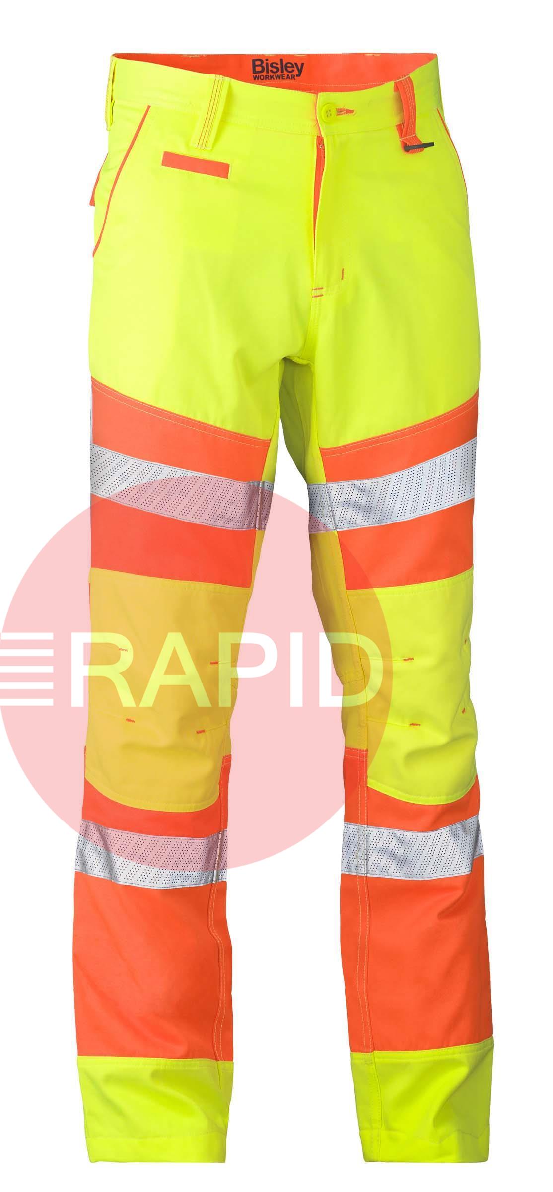 UKP6411T_TT22  Pants Double Hi-Vis Biomotion, 245gsm