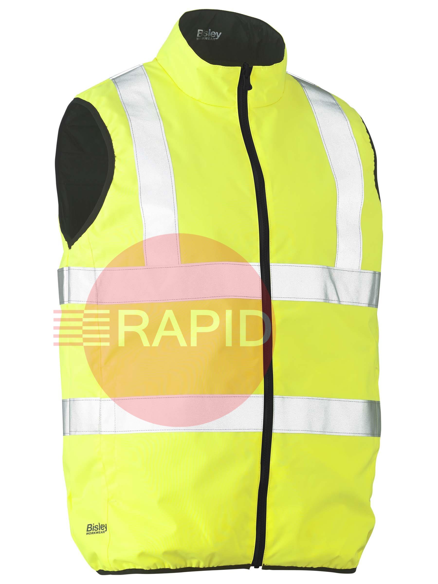 UKV0330HT_BVEO  Reversible Hi-Vis Shower Proof Puffer Vest 300D