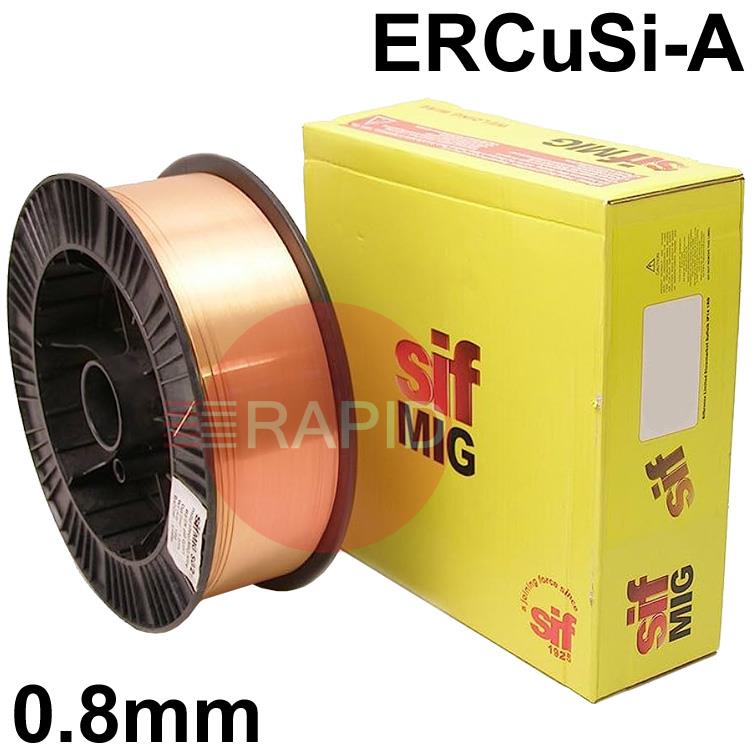 WO960812  Sifmig 968 copper wire containing 3% silicon and 1% manganese 0.8 mm Dia 12.5 kg Spl, ERCuSi-A