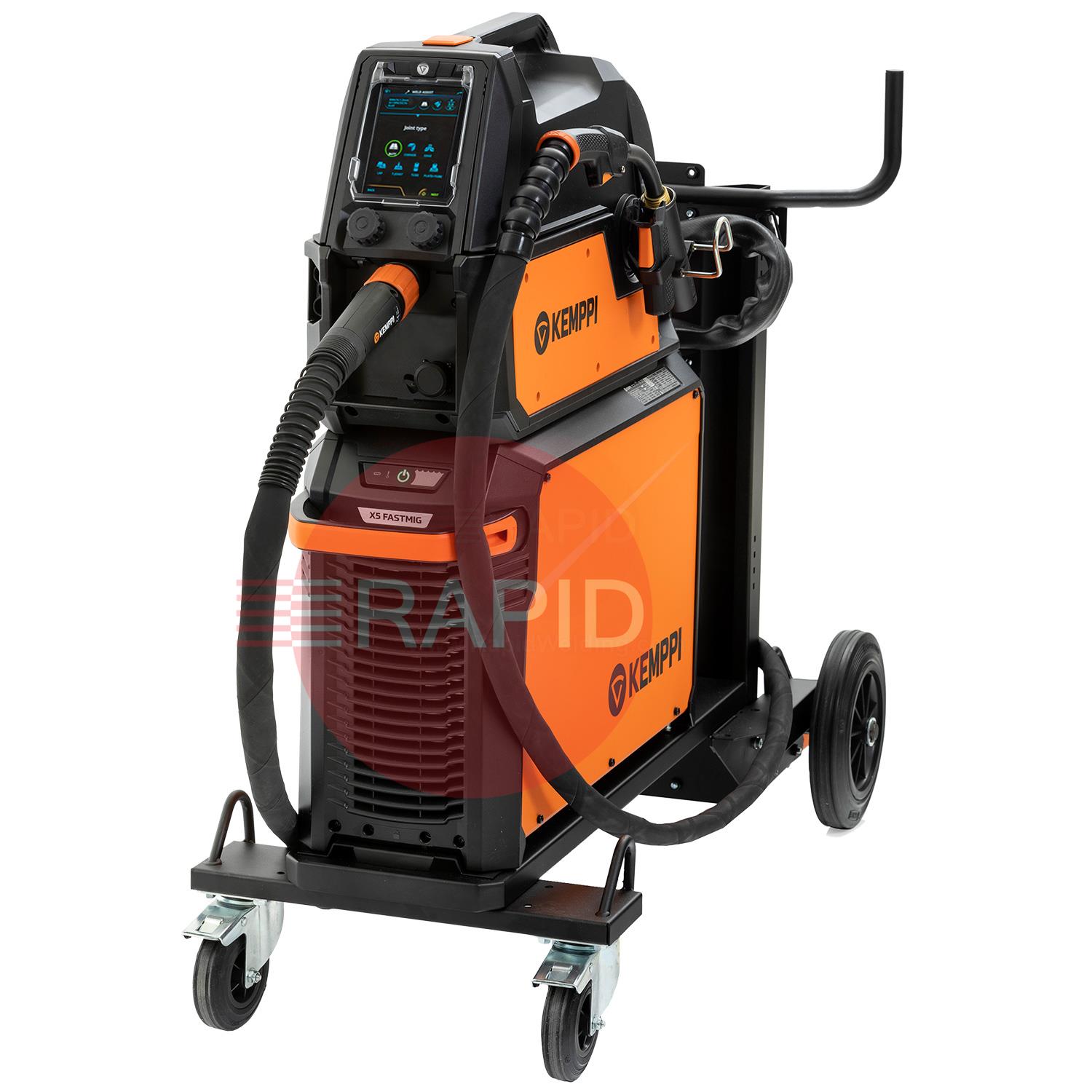 X5130500010PPKAC  Kemppi X5 FastMig 500 Pulse Air Cooled MIG Package, with GXe 405G 3.5m Torch - 400v, 3ph